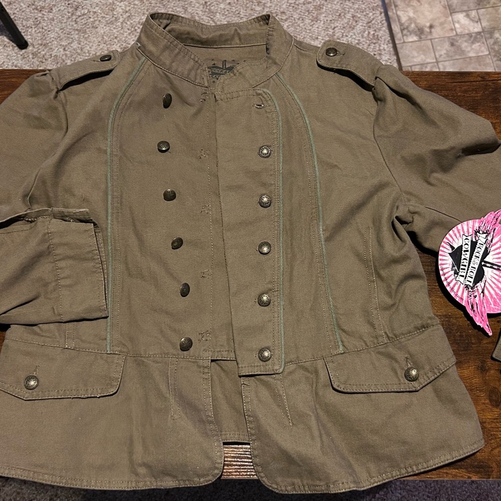 Olive Green Military Style Jacket